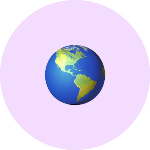 globe showing Americas emoji