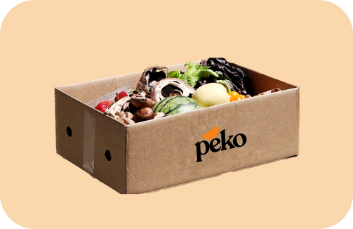 peko box filled with produce